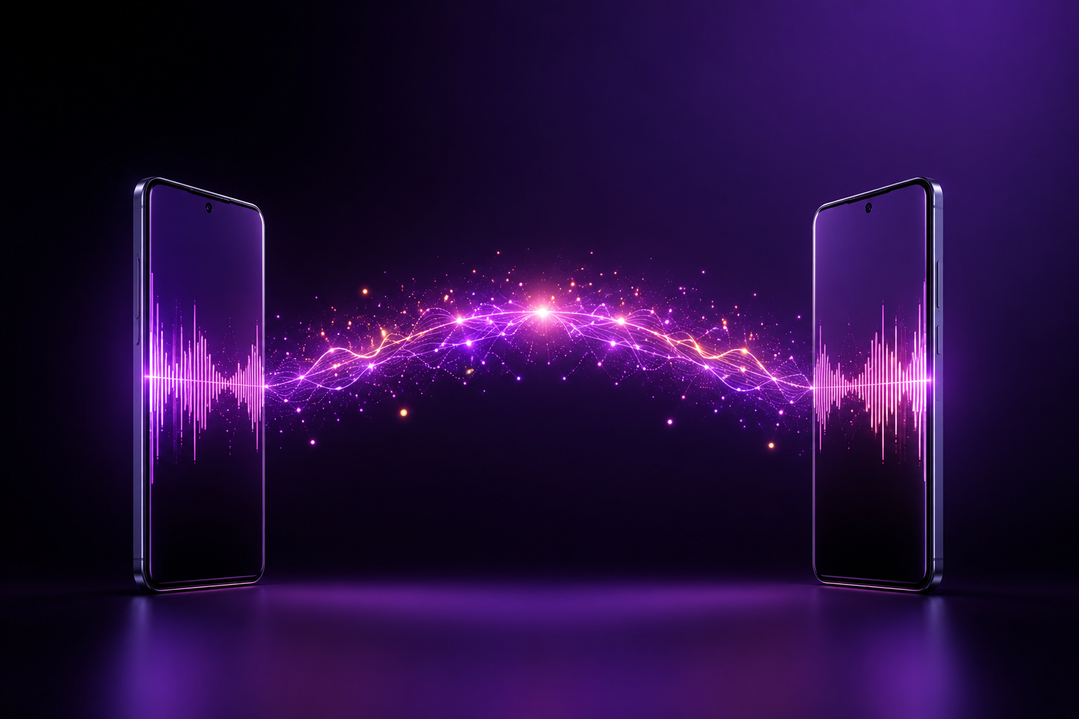 Build the bond — two phones connecting